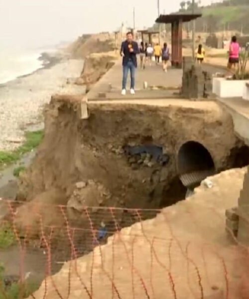 Costa Verde: se desploma parte de malecón de Miraflores