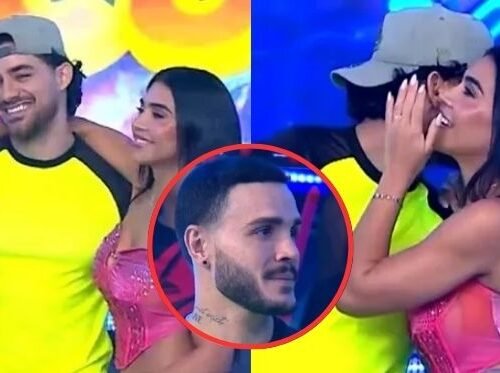 Austin y Vania coquetean en la cara de Mario Irivarren